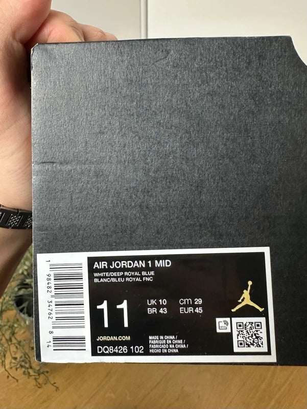 Air Jordan 1 Mid Deep Royal Blue/White