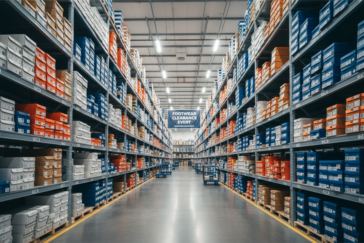 Magazyn z pudełkami po butach